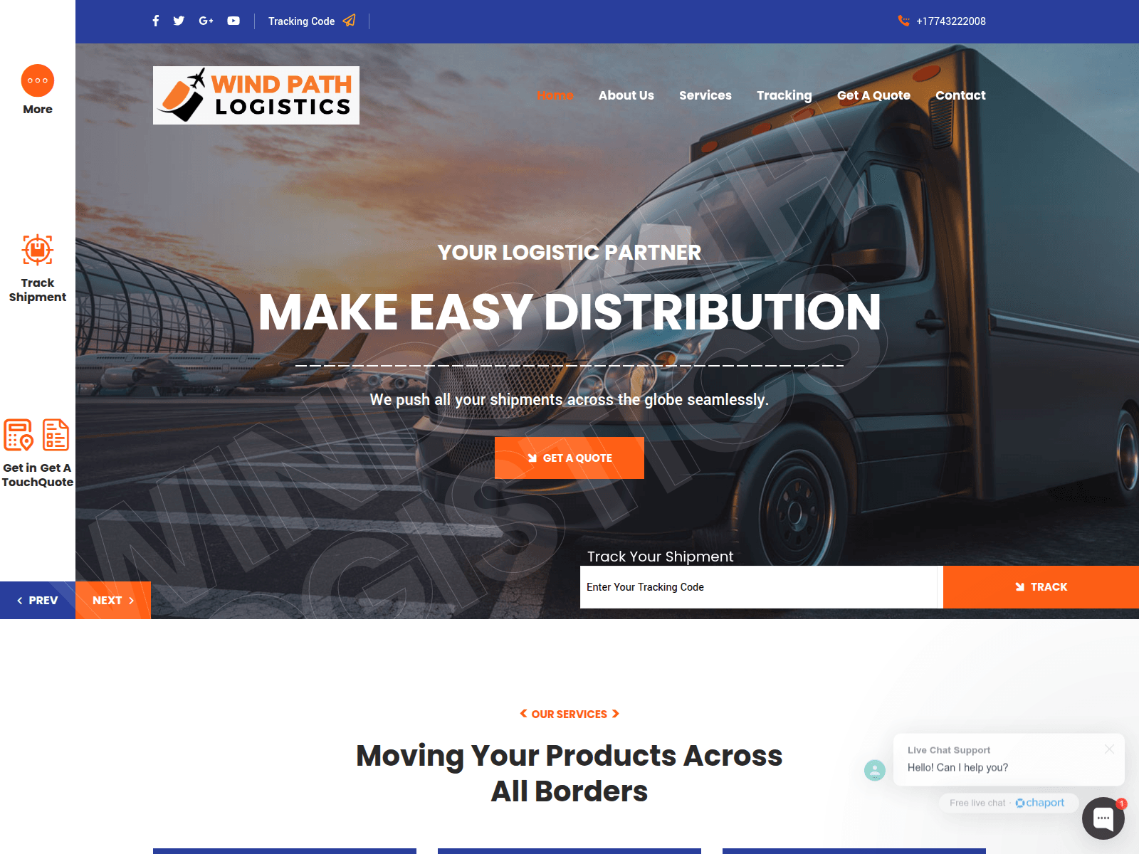 Screenshot of windpathlogistics.com