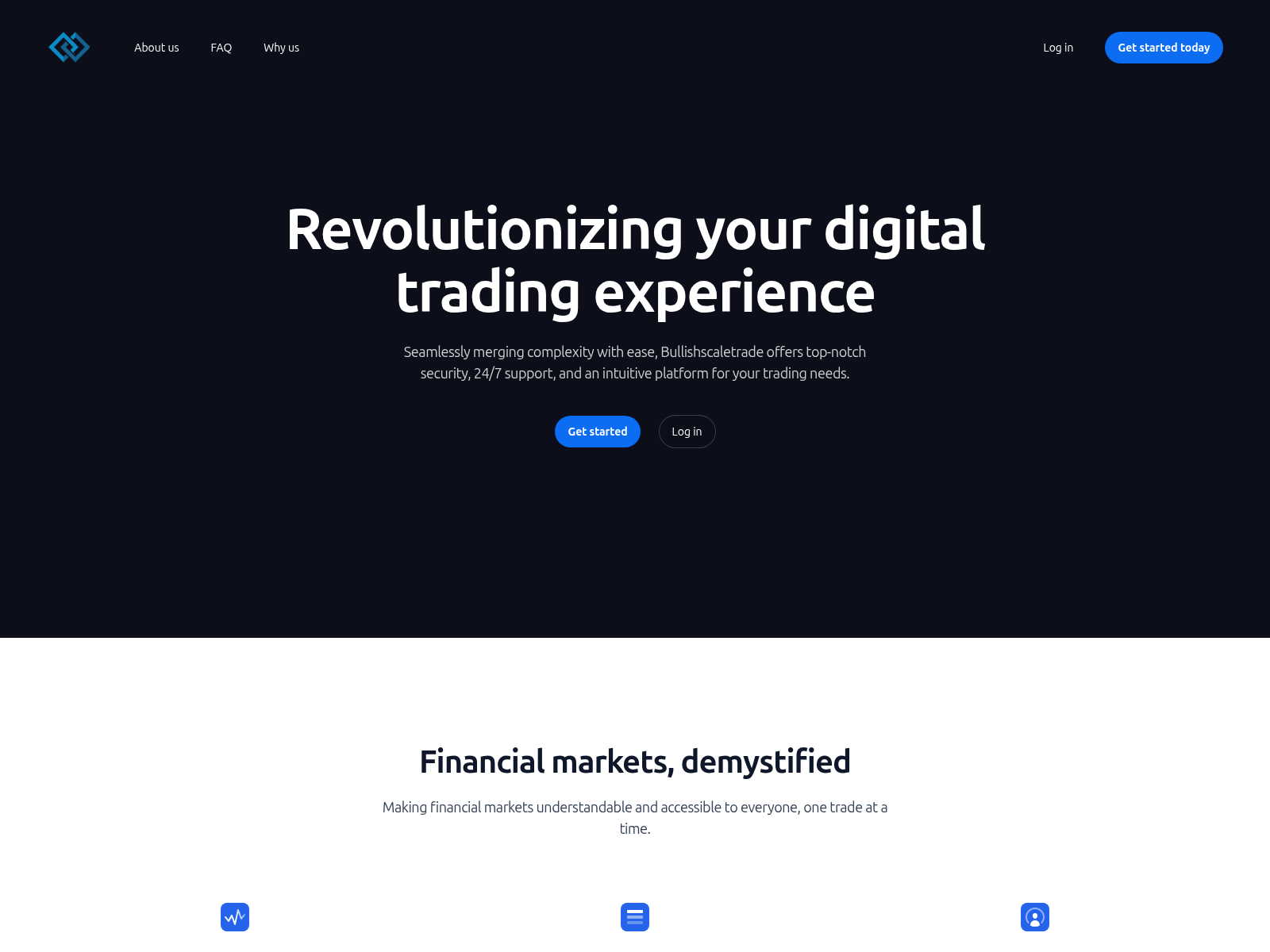Screenshot of bullishscaletrade.com