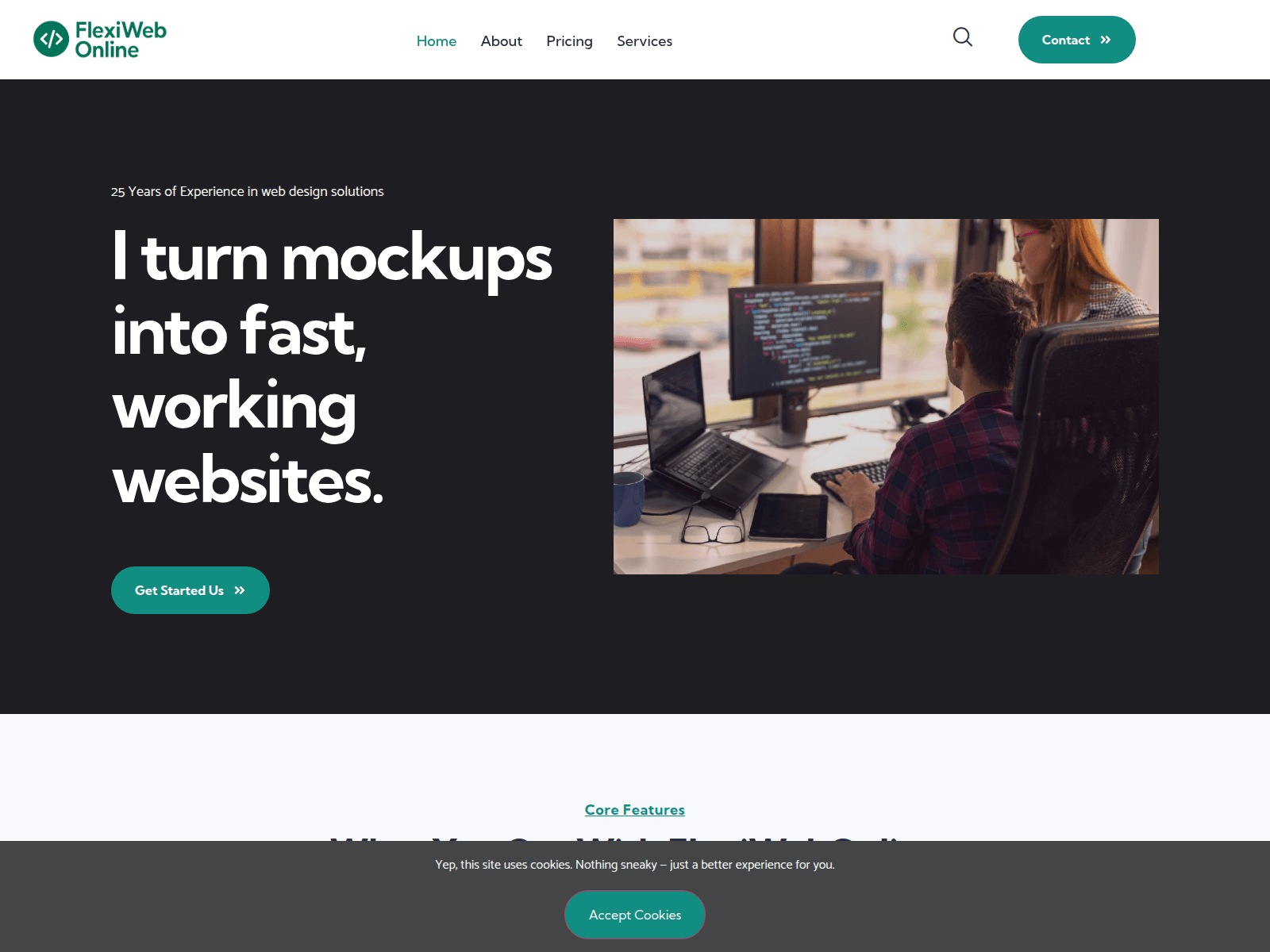Screenshot of flexiwebonline.com
