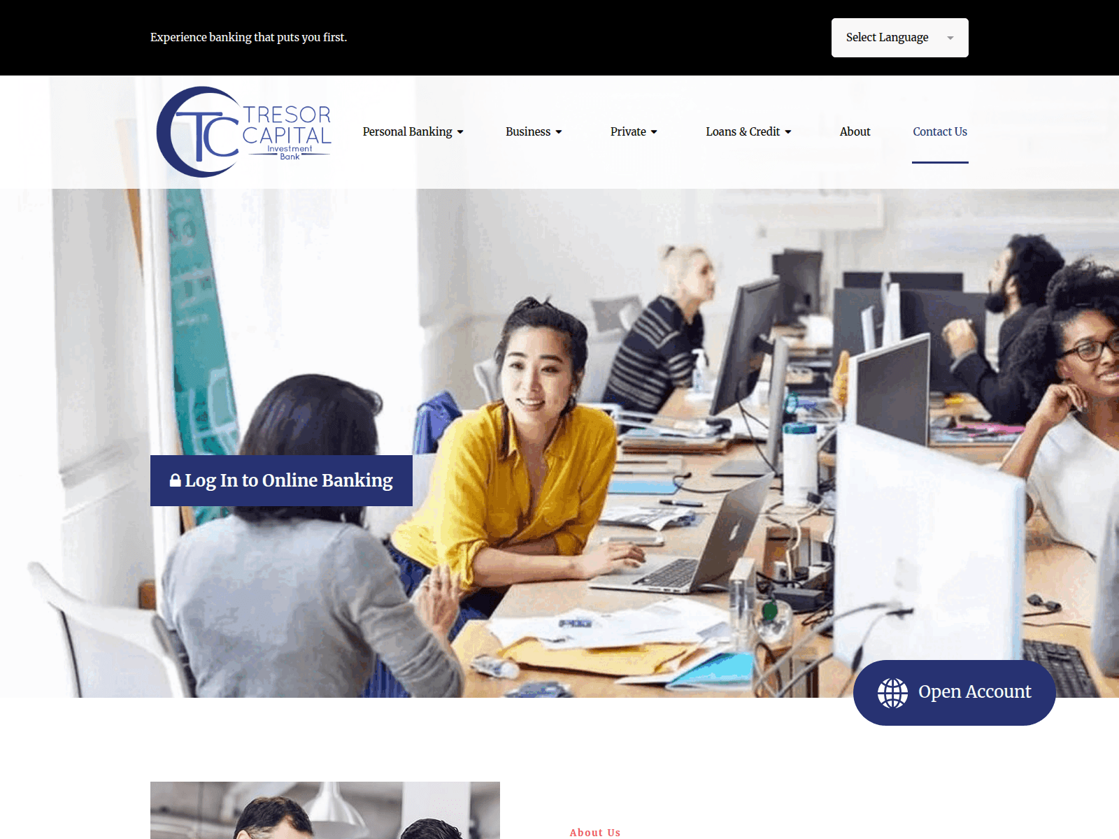 Screenshot of tresorcapitalinvest.com