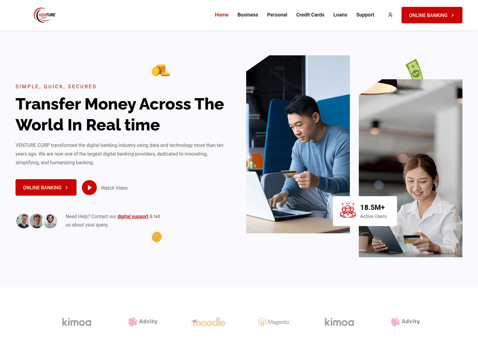 Screenshot of venturebankcorp.com