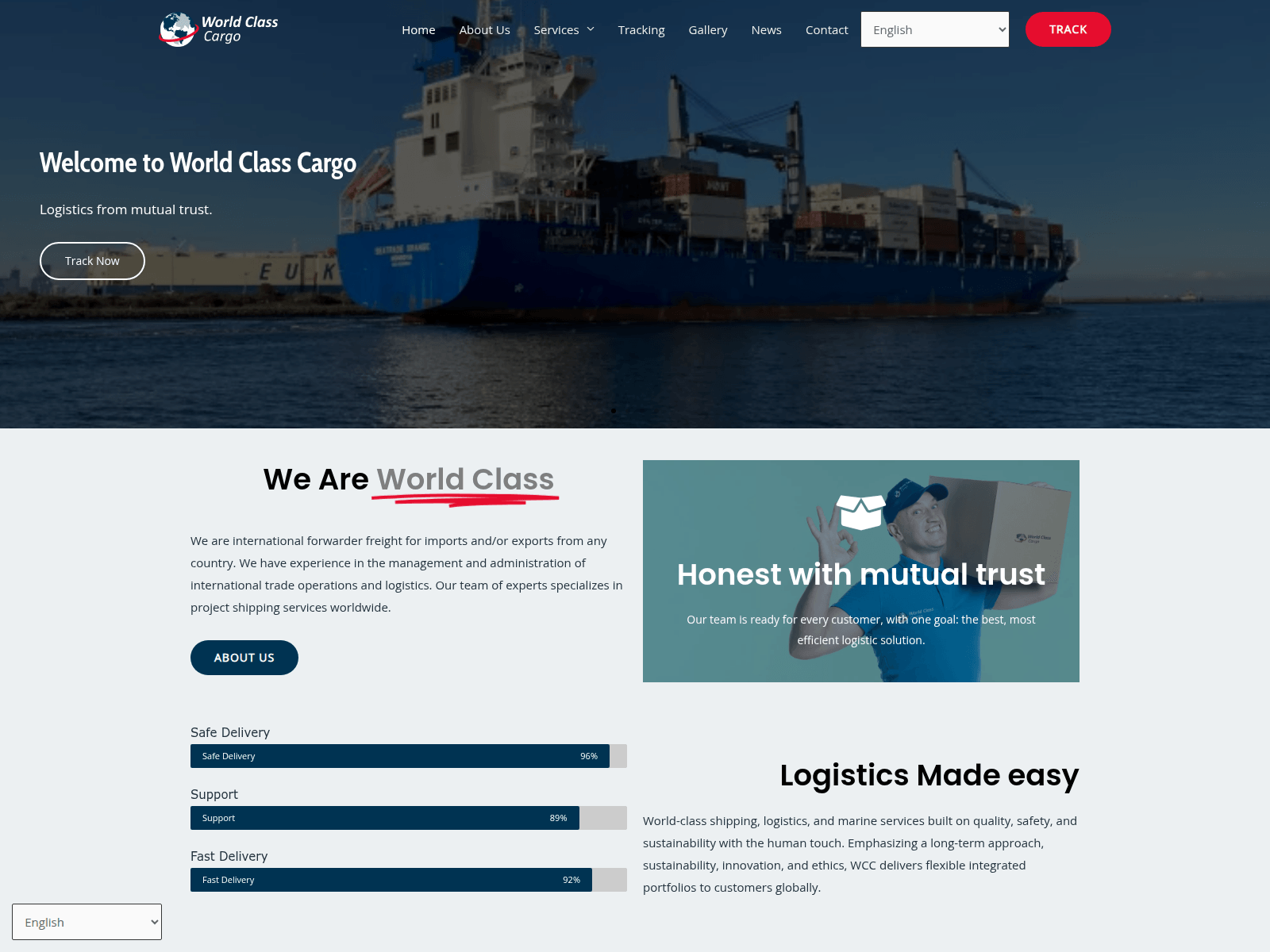 Screenshot of worldclascargo.com