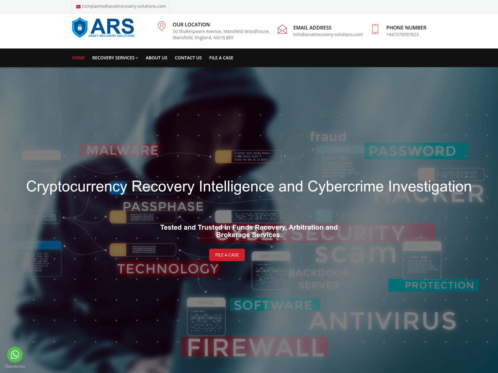 Screenshot of assetrecovery-solutions.com