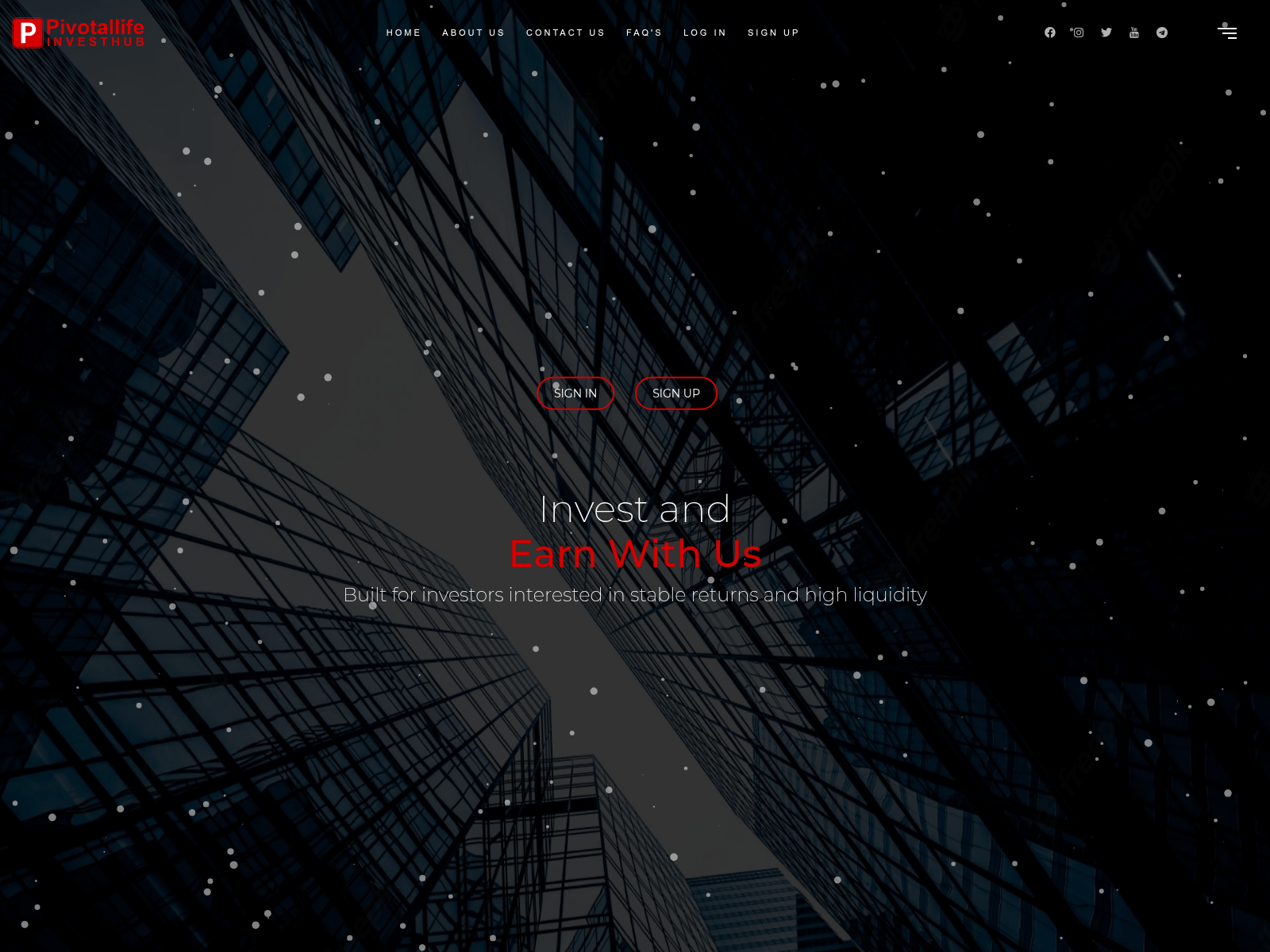 Screenshot of pivotallife-investhub.com