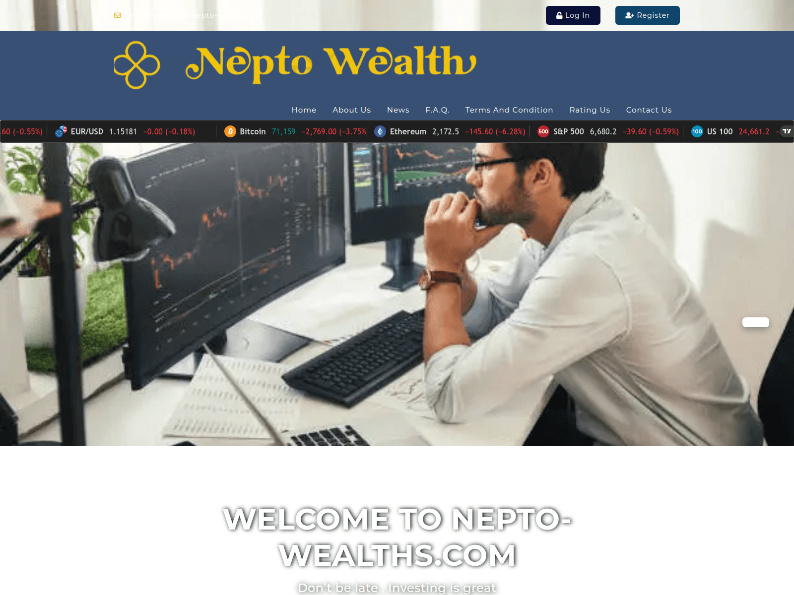 Screenshot of nepto-wealths.com