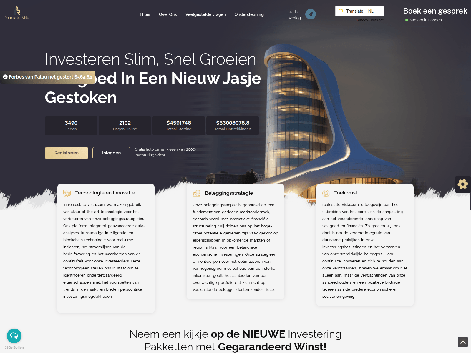 Screenshot of realestate-vista.com