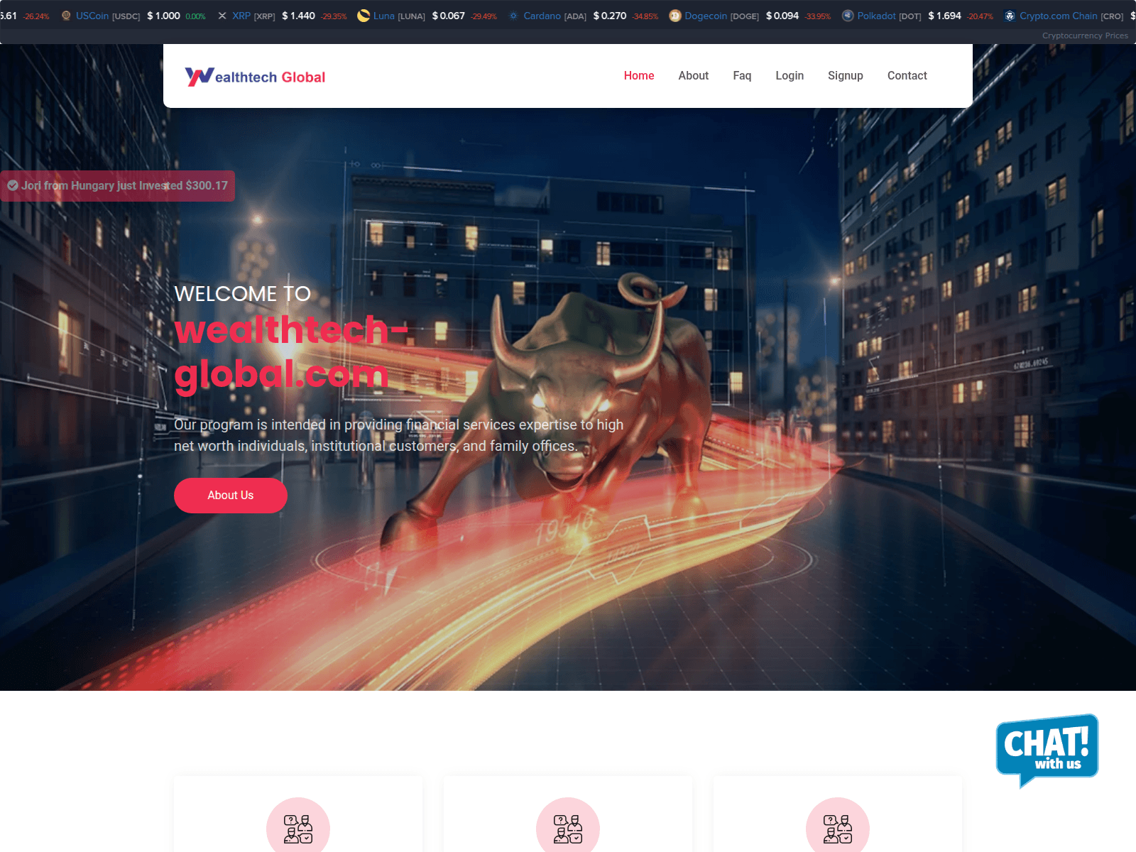 Screenshot of wealthtech-global.com