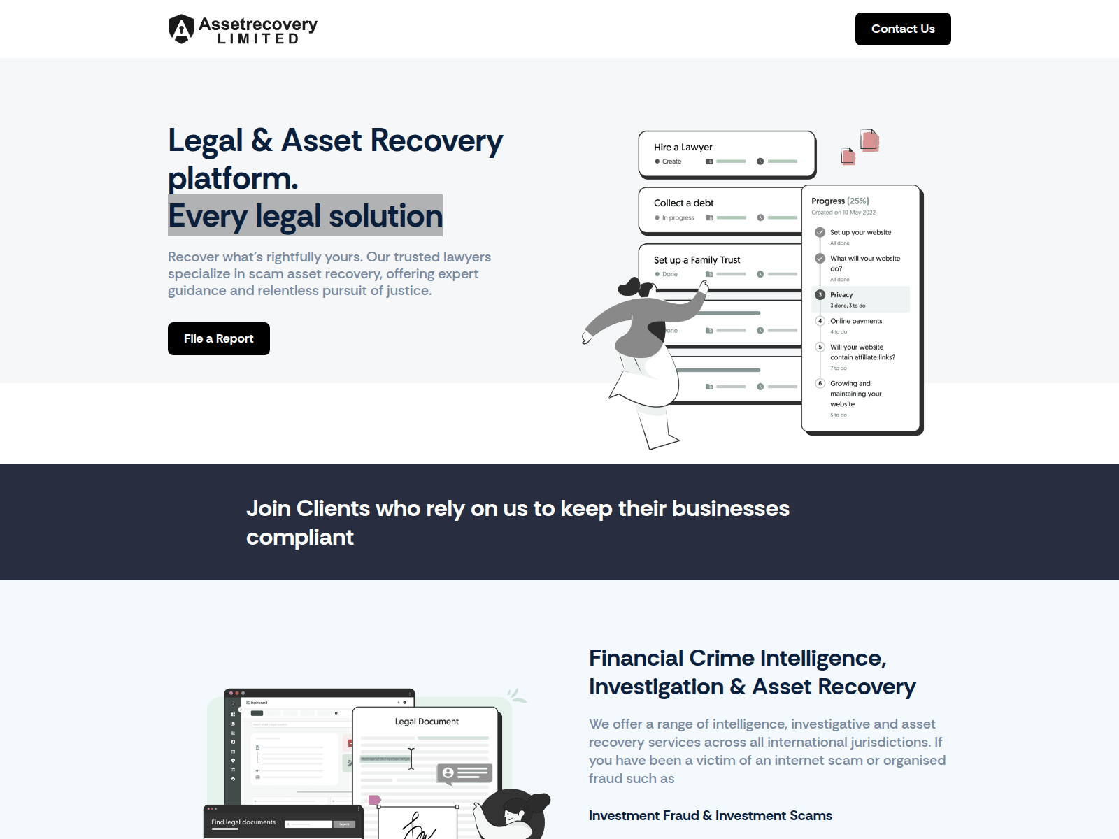 Screenshot of assetrecovery-limited.com