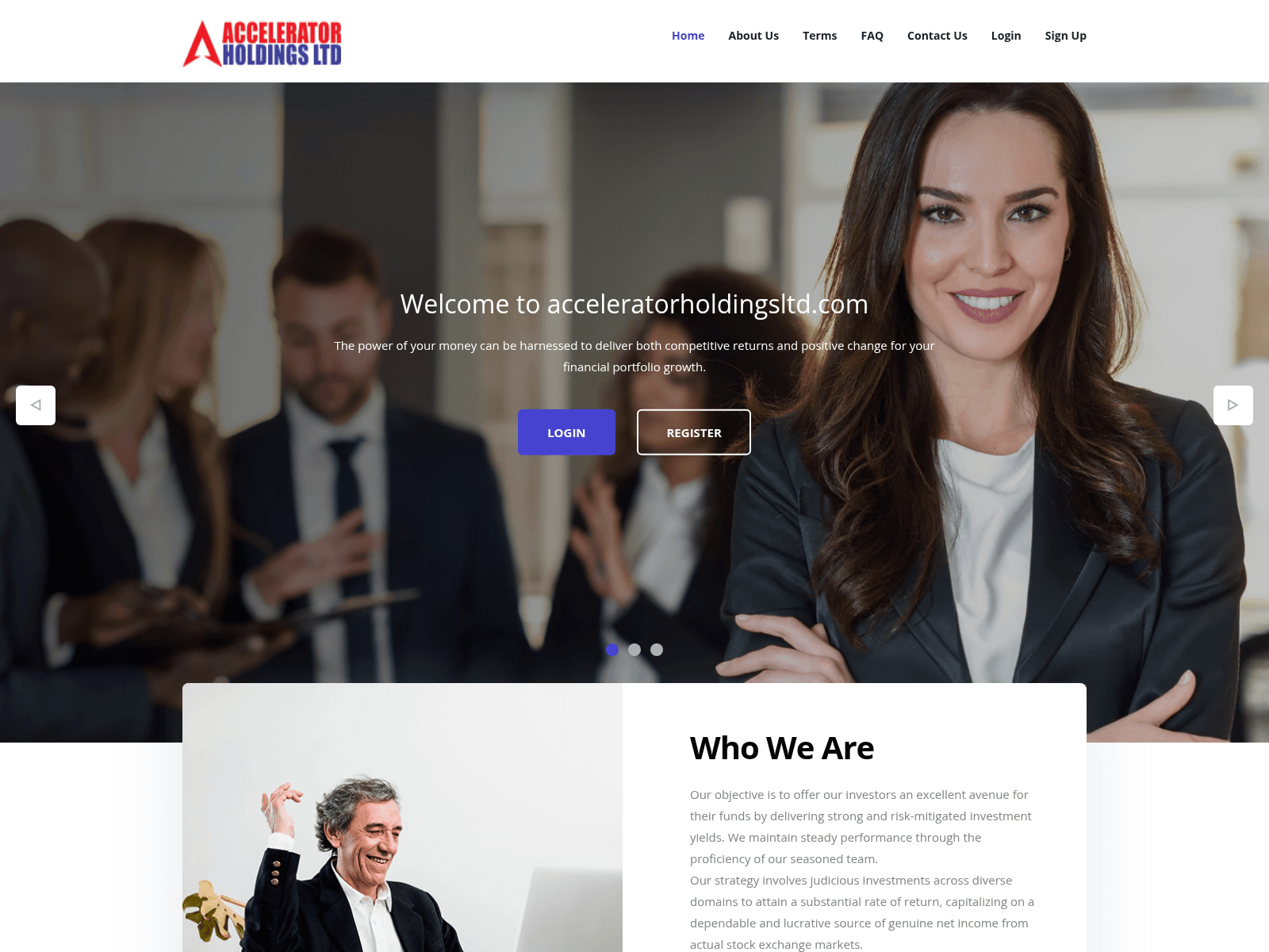 Screenshot of acceleratorholdingsltd.com
