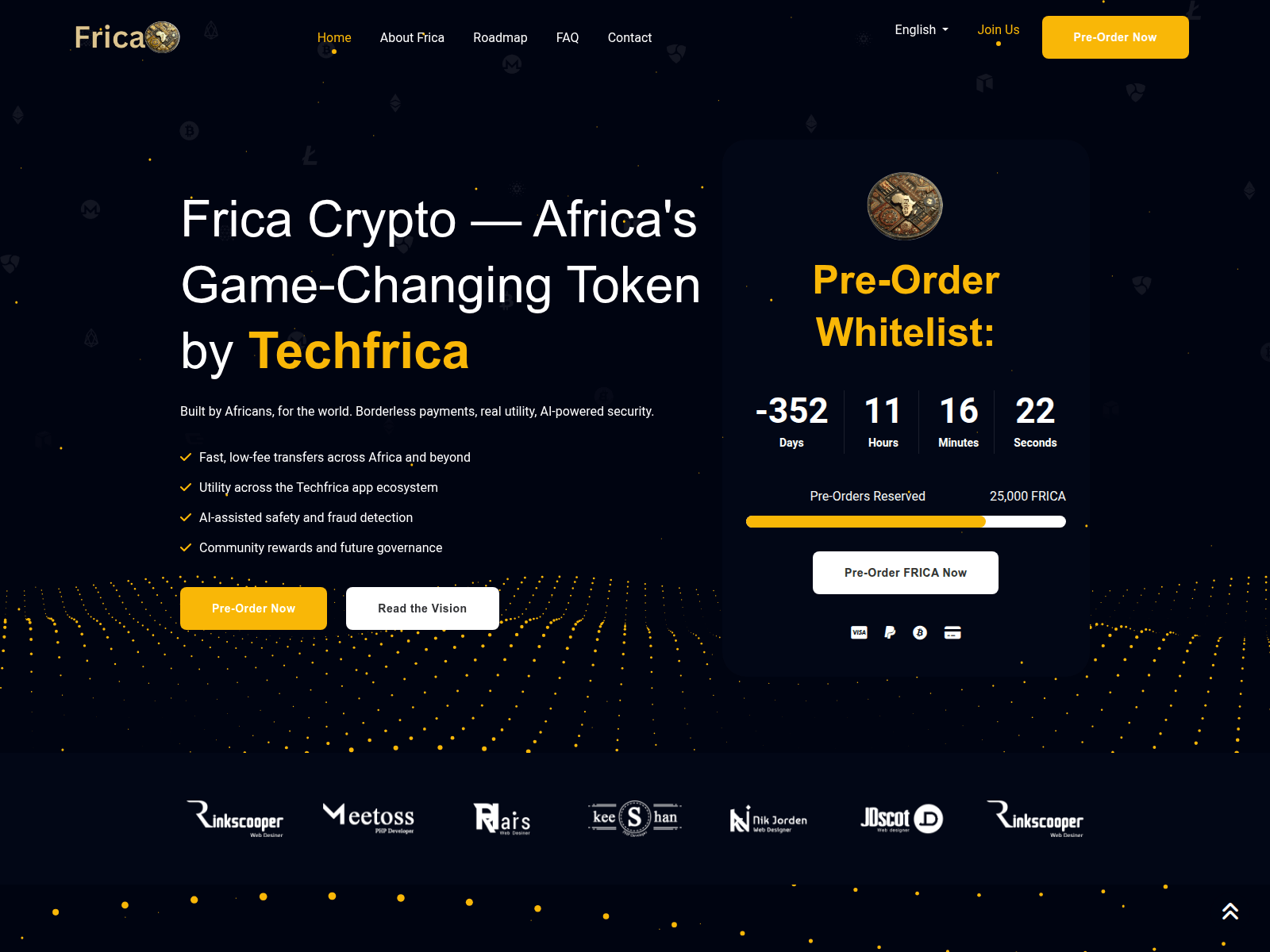 Screenshot of fricacrypto.com
