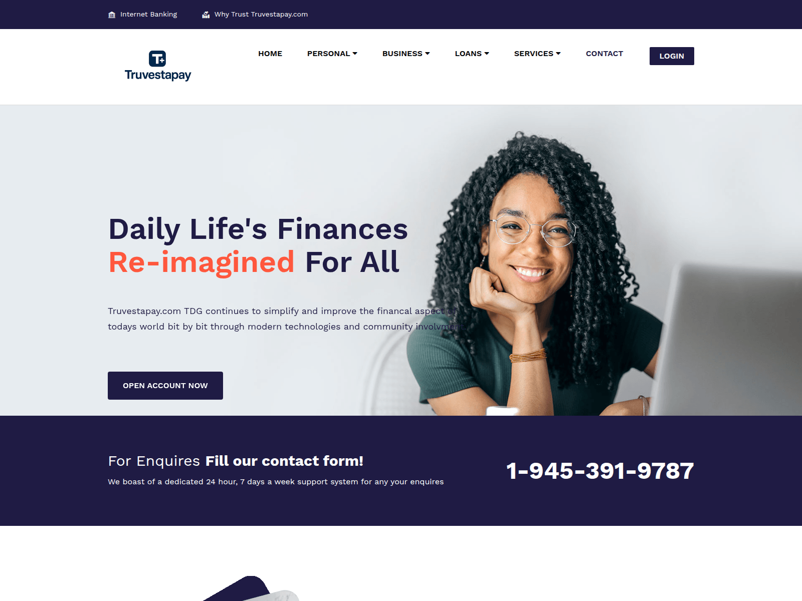 Screenshot of truvestapay.com