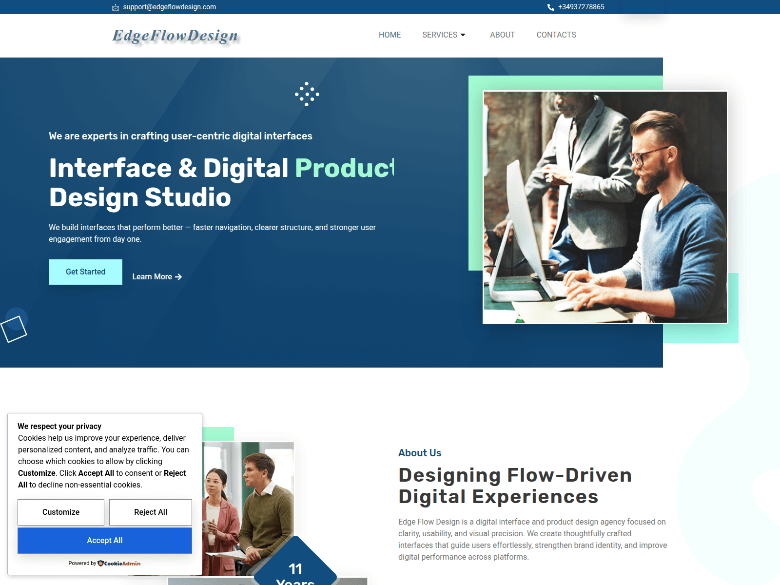 Screenshot of edgeflowdesign.com