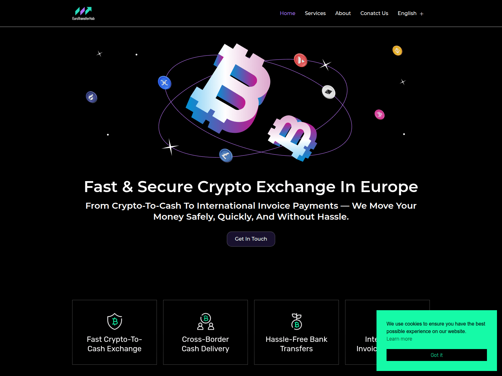 Screenshot of eurotransferhub.com