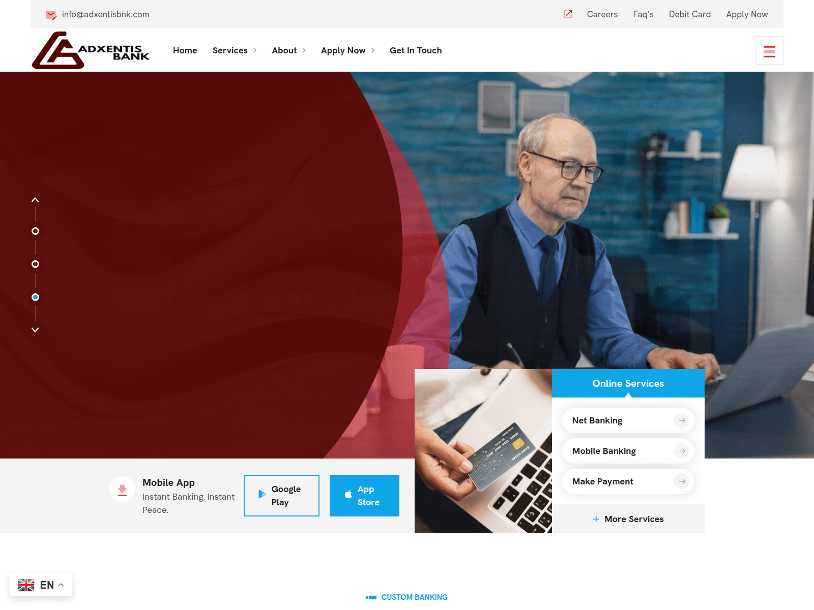 Screenshot of adxentisbnk.com