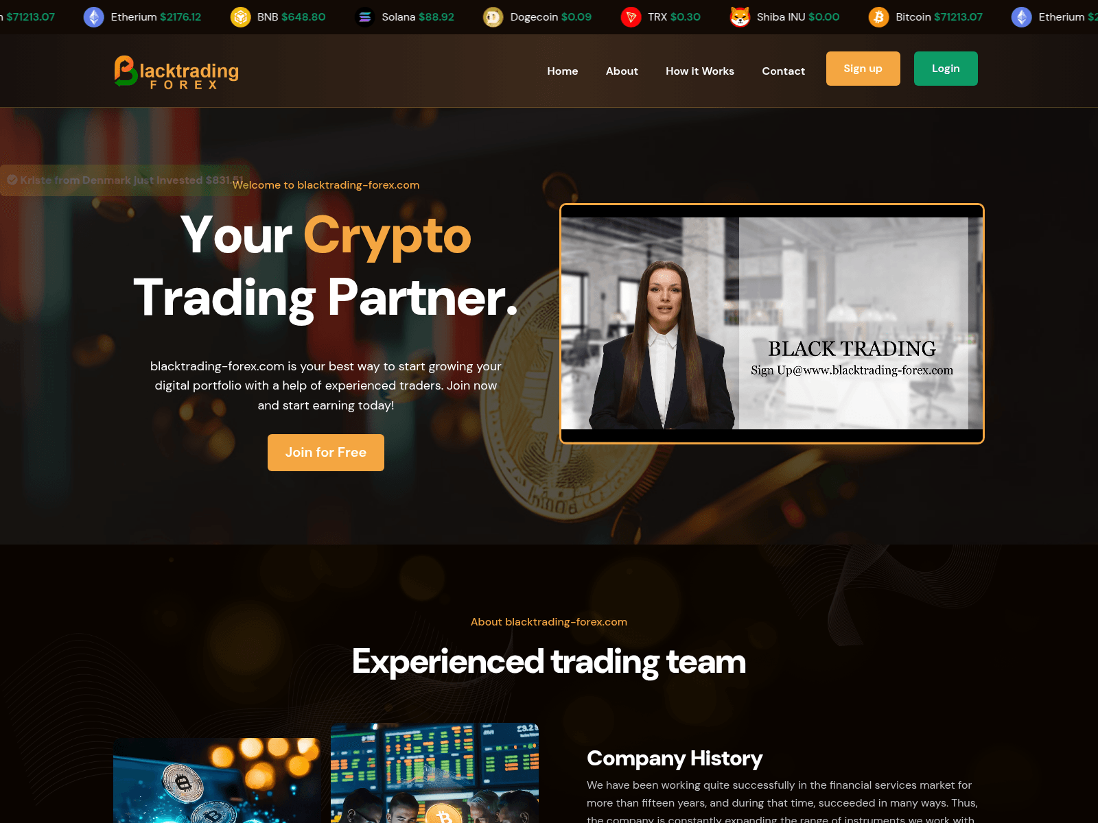 Screenshot of blacktrading-forex.com
