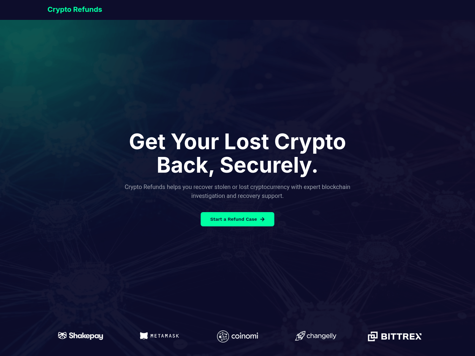 Screenshot of crypto-refunds.com