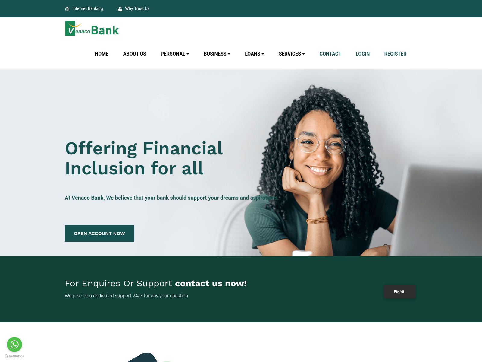 Screenshot of venacobk.com