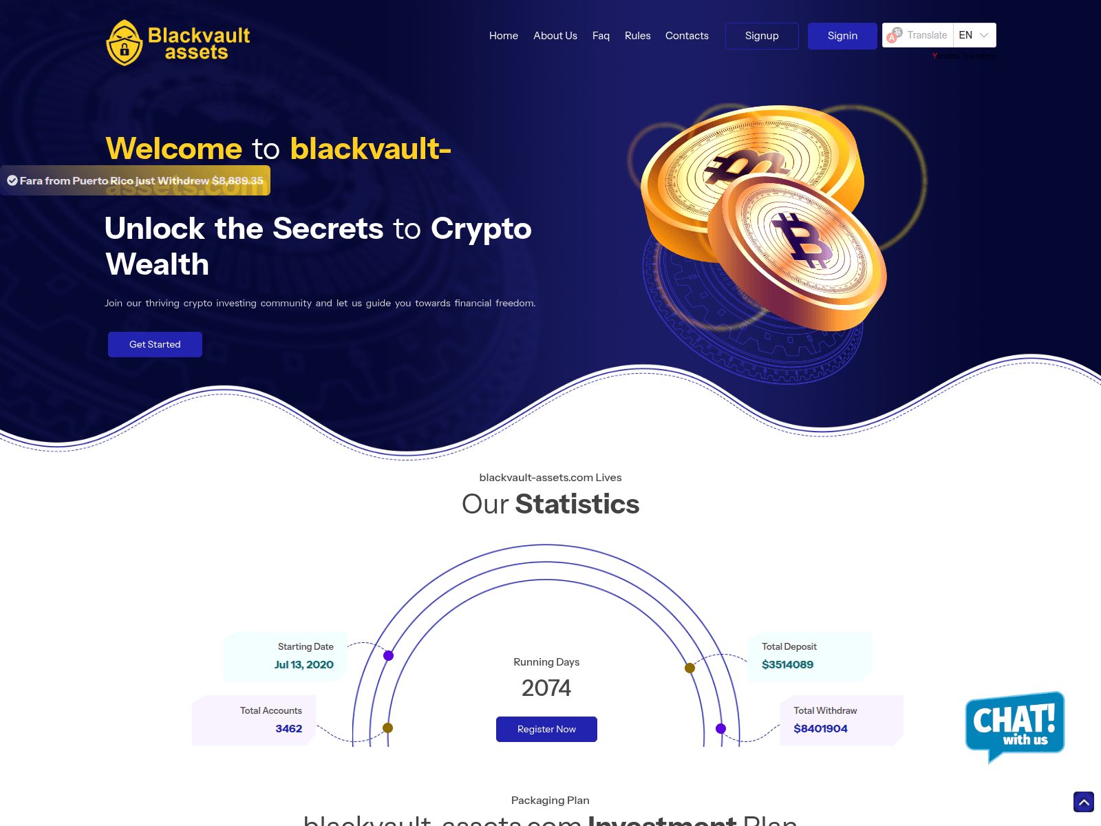 Screenshot of blackvault-assets.com