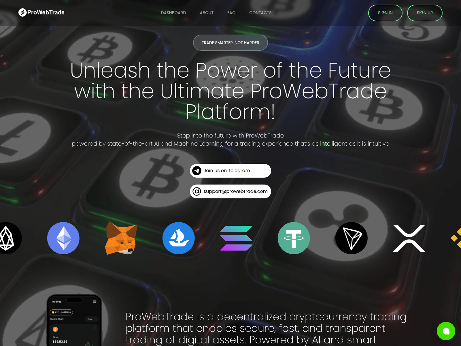 Screenshot of prowebtrade.com