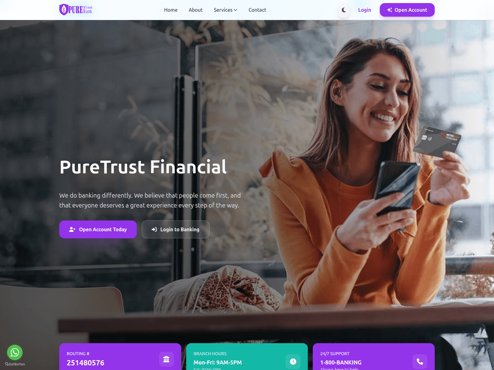 Screenshot of puretrustonline.com