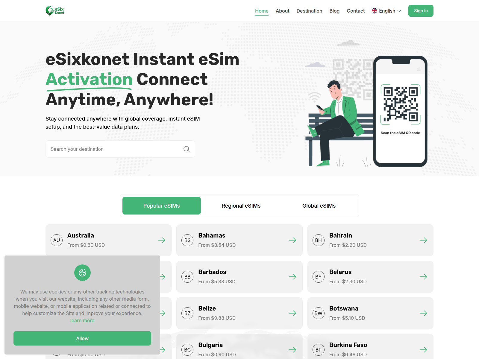 Screenshot of esixkonet.com