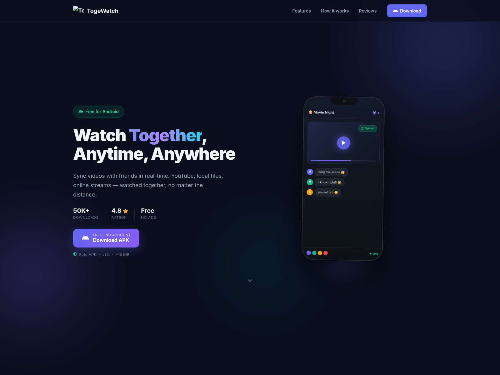 Screenshot of togewatch.com