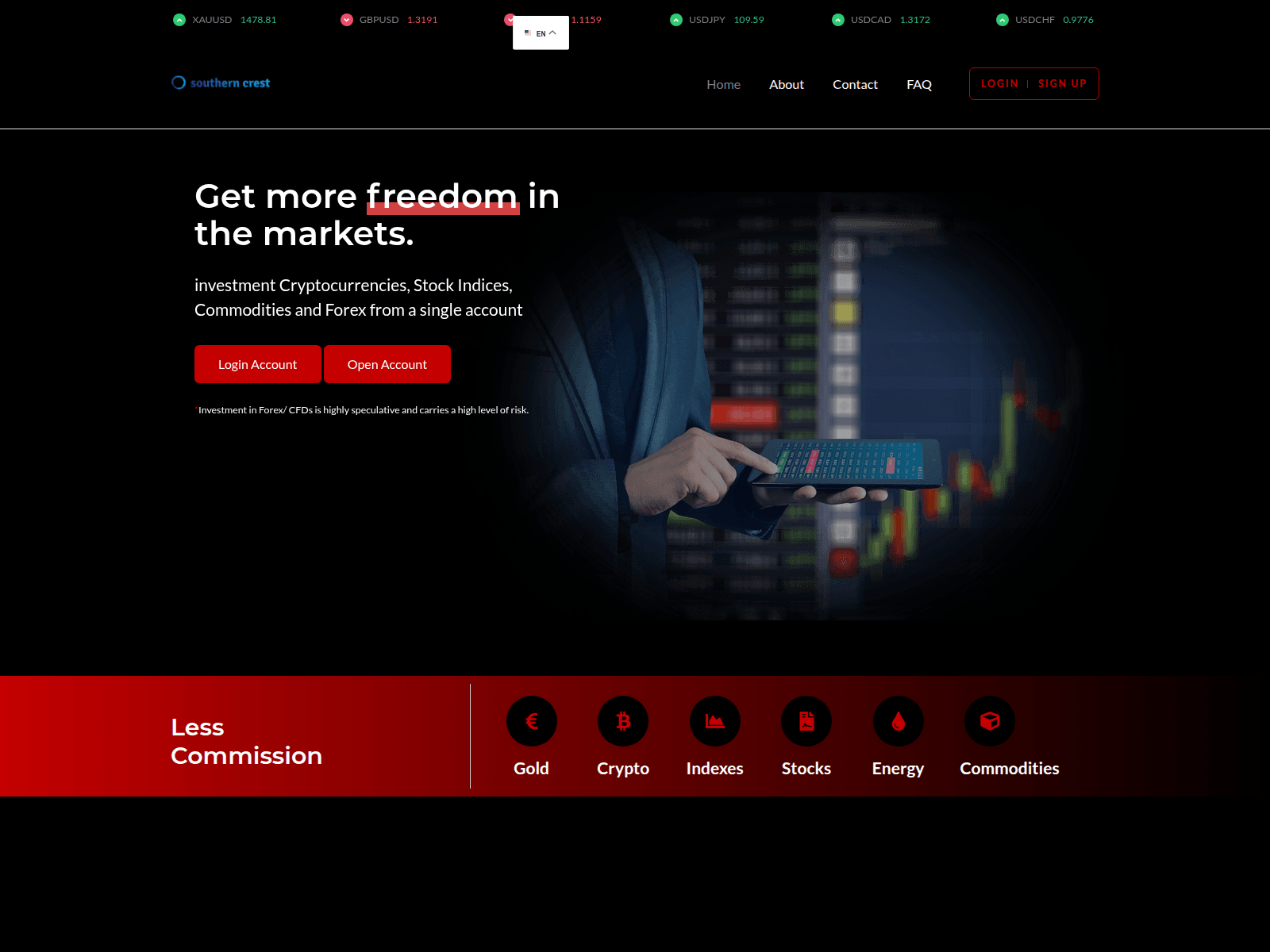 Screenshot of southerncrestinv.com