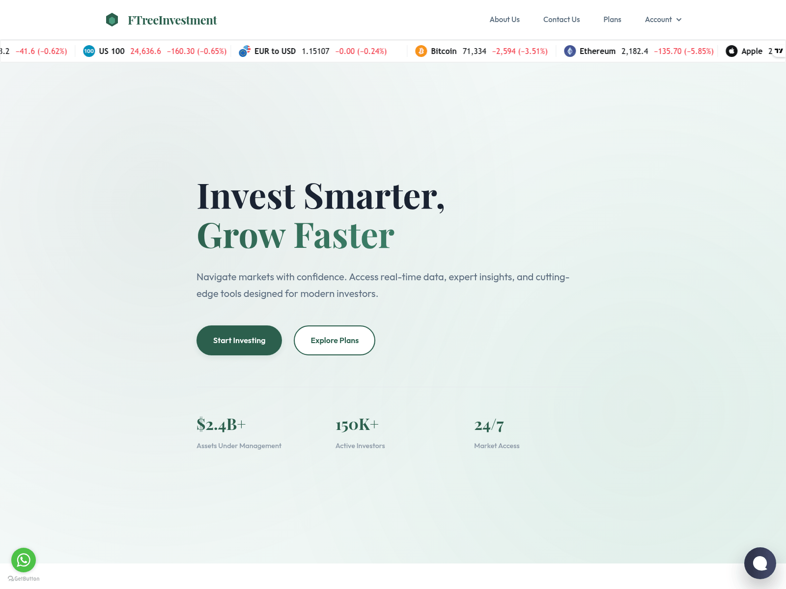 Screenshot of ftreeinvestment.com
