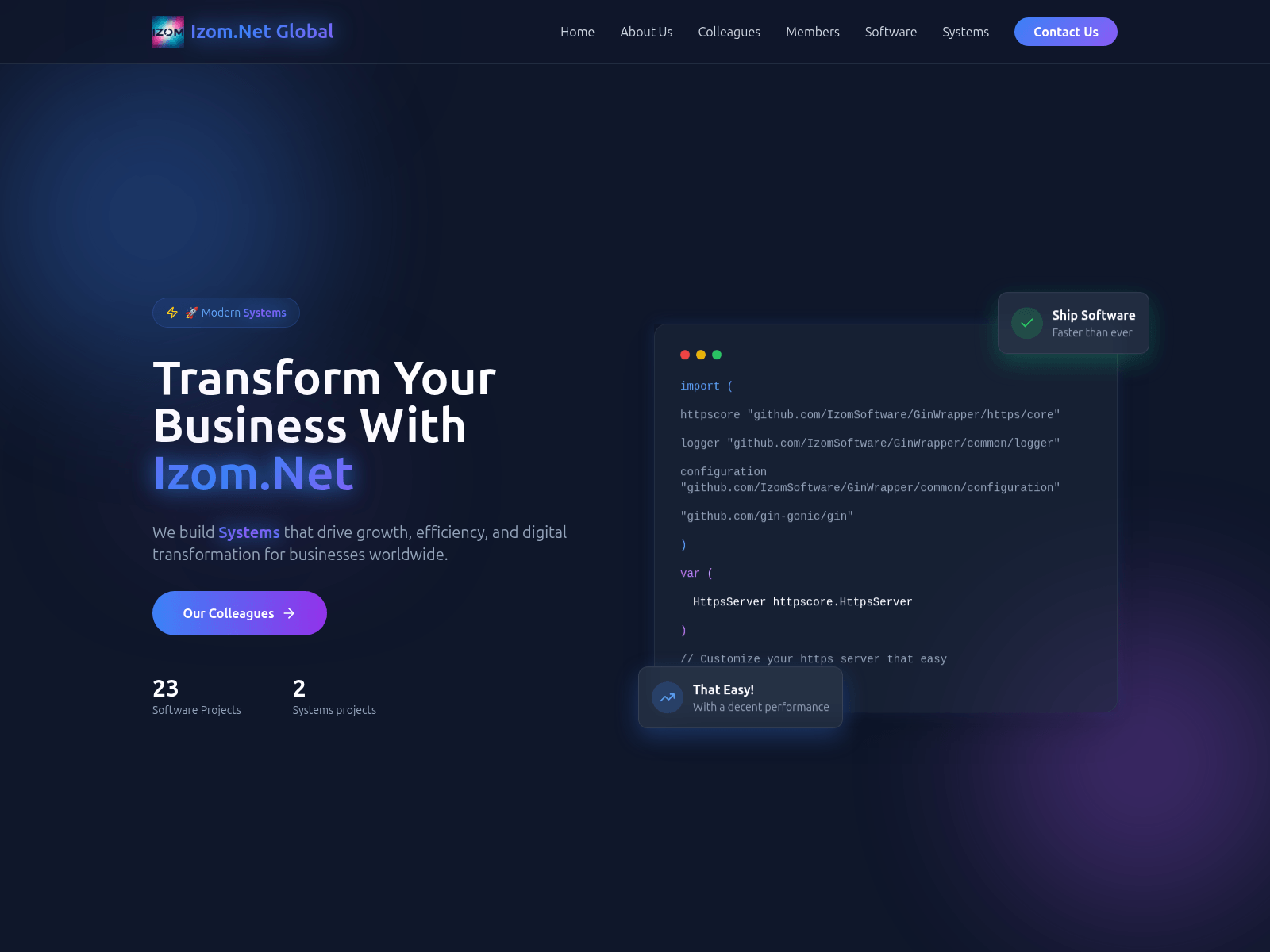 Screenshot of izom.net