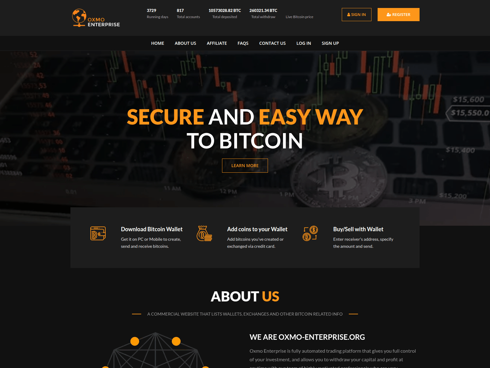 Screenshot of oxmo-enterprise.org