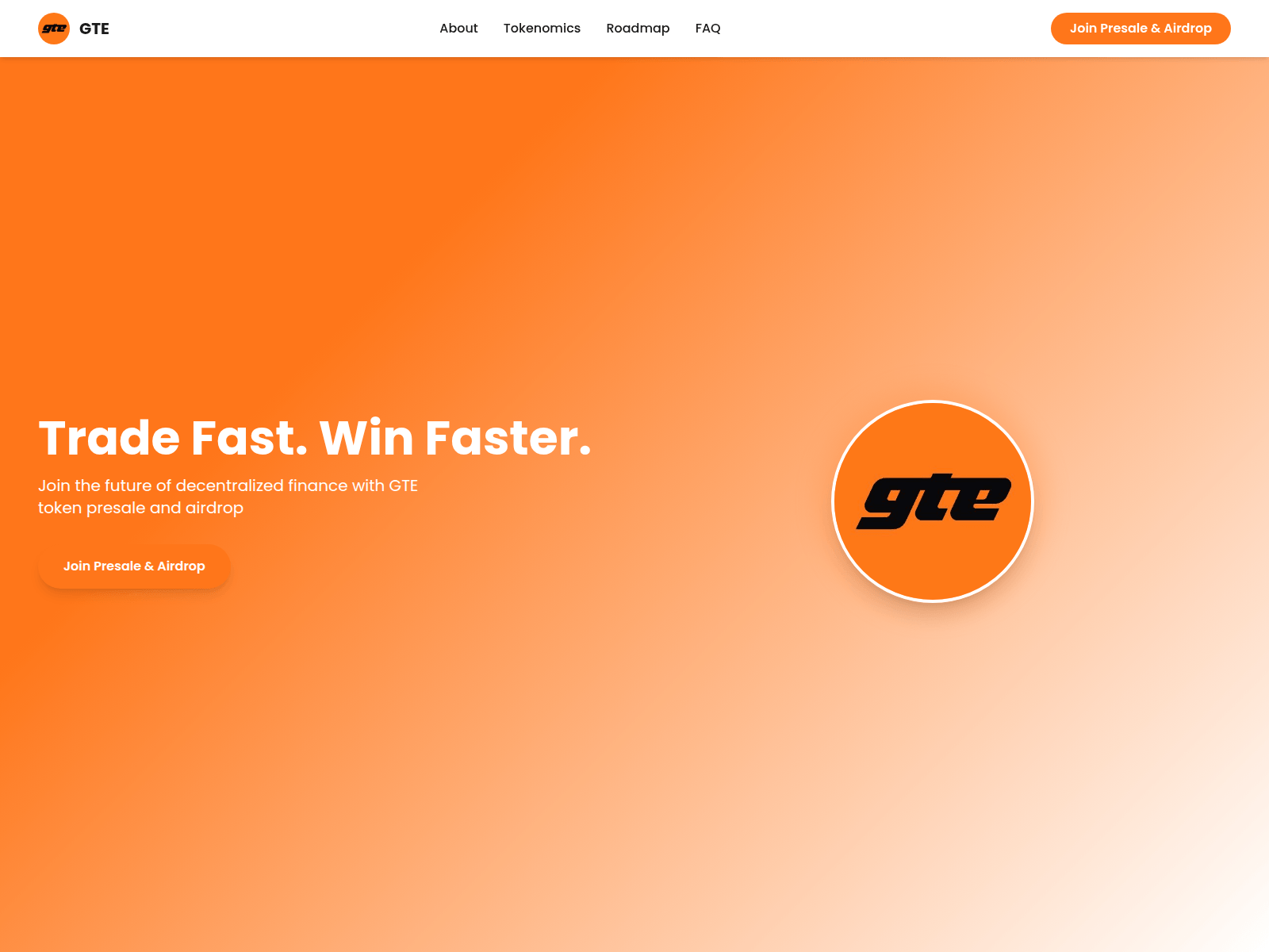 Screenshot of gtetoken.xyz