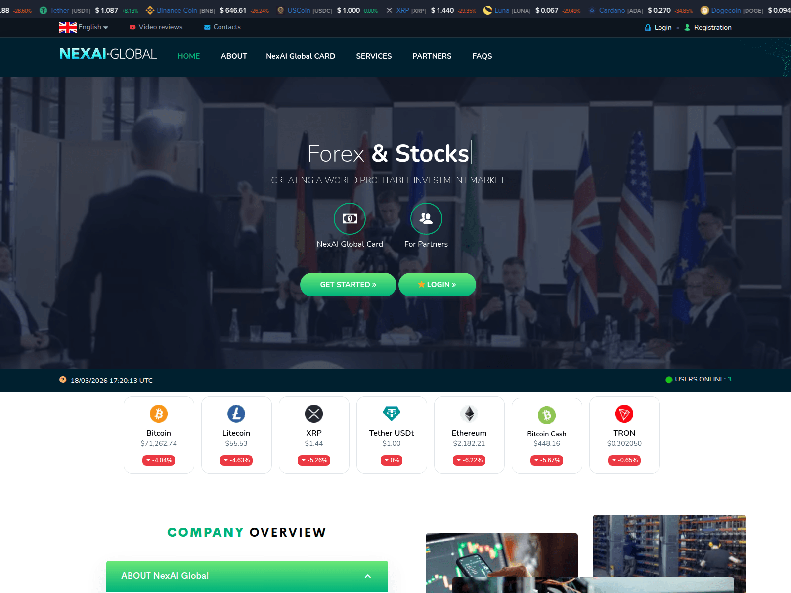 Screenshot of nexaiglobal.xyz