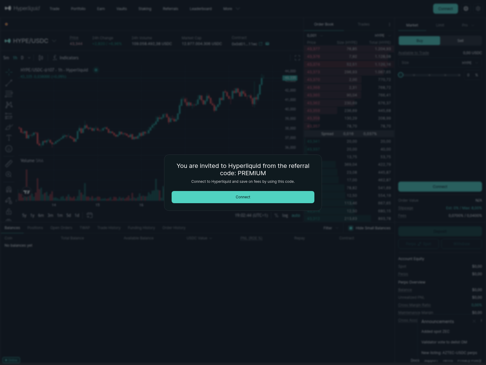 Screenshot of wwwhyperliquid.xyz
