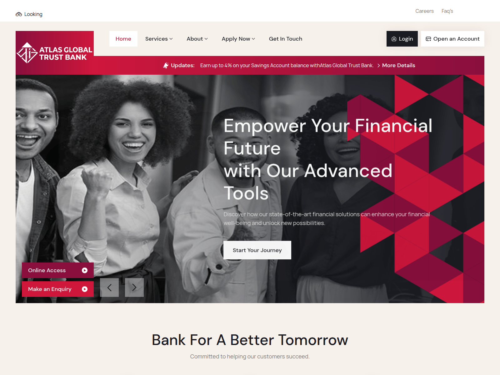 Screenshot of atlasglobaltrustbank.com