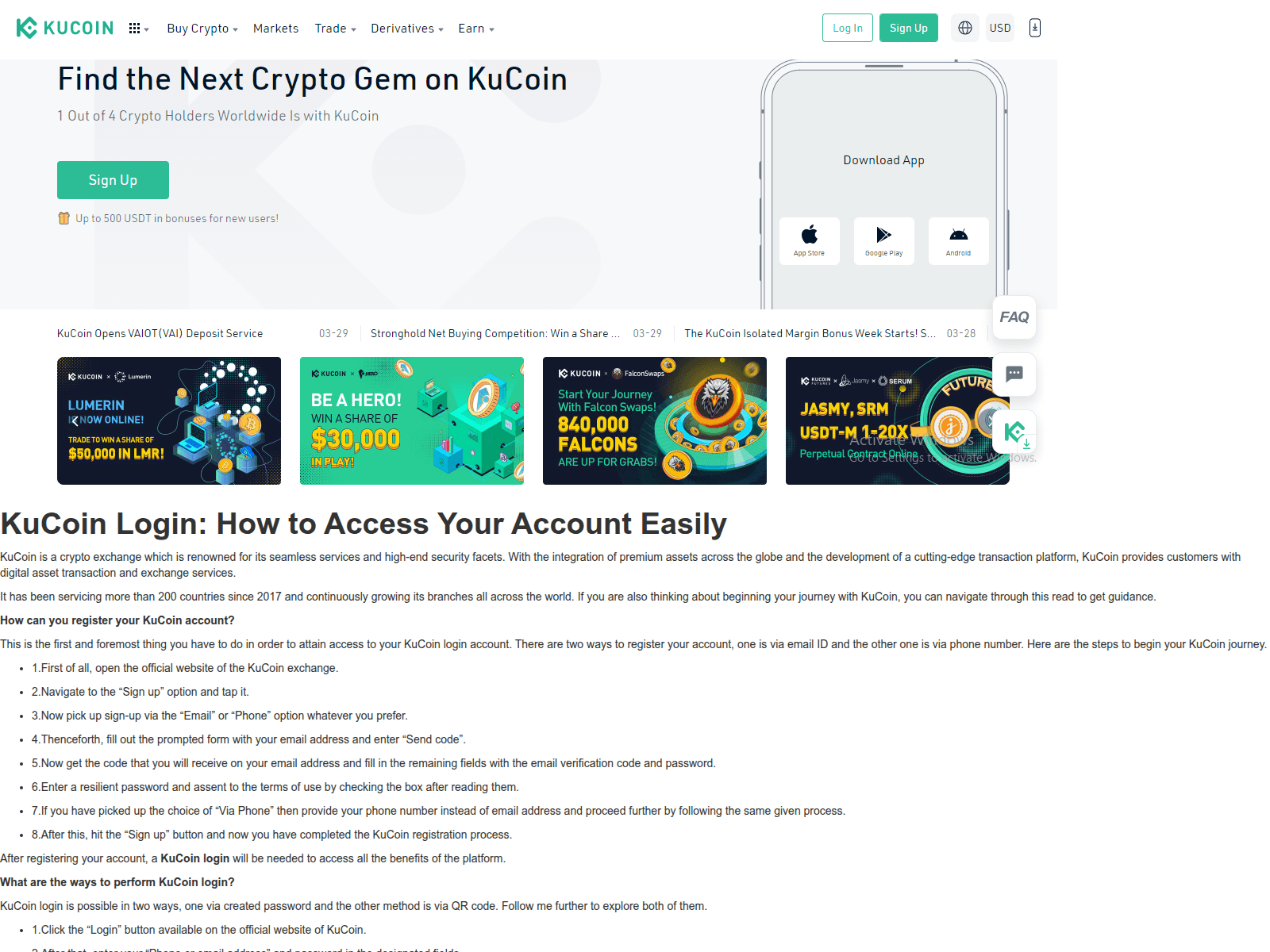 Screenshot of kocuinloguin.webflow.io