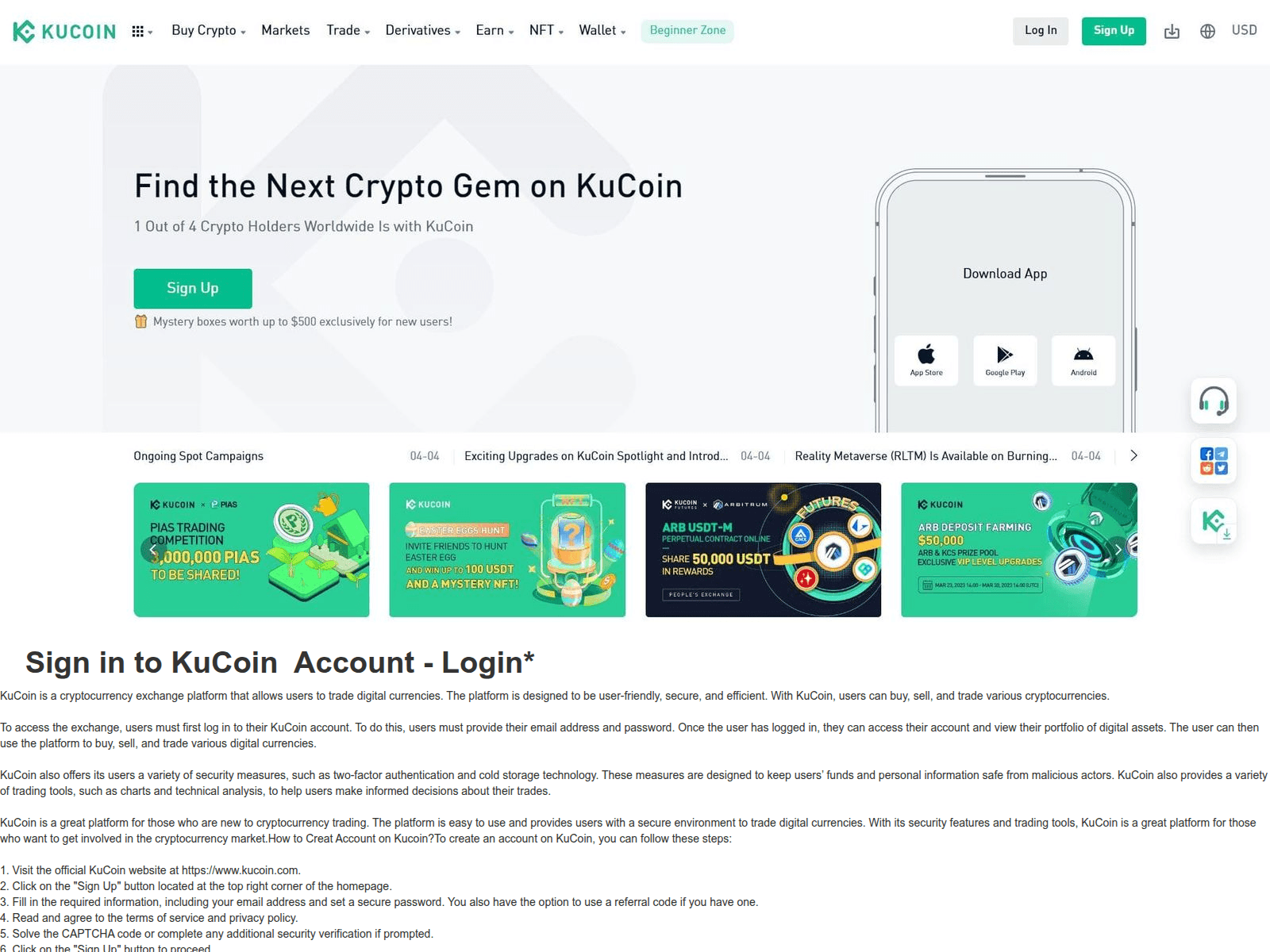 Screenshot of kukoinlogvn.webflow.io