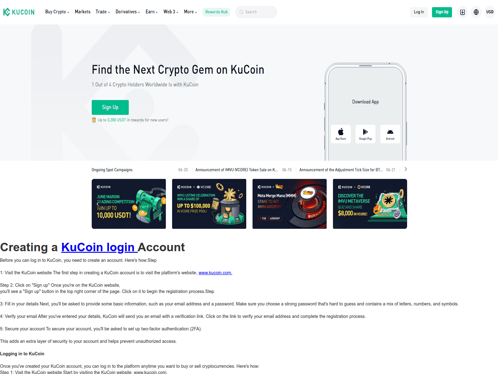Screenshot of kucoinloginju.webflow.io