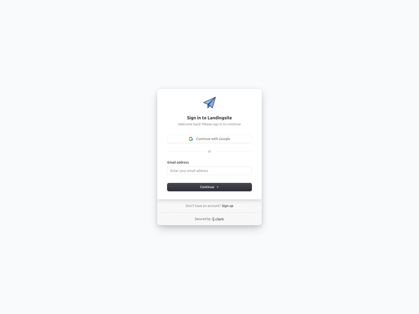 Screenshot of app.landingsite.ai