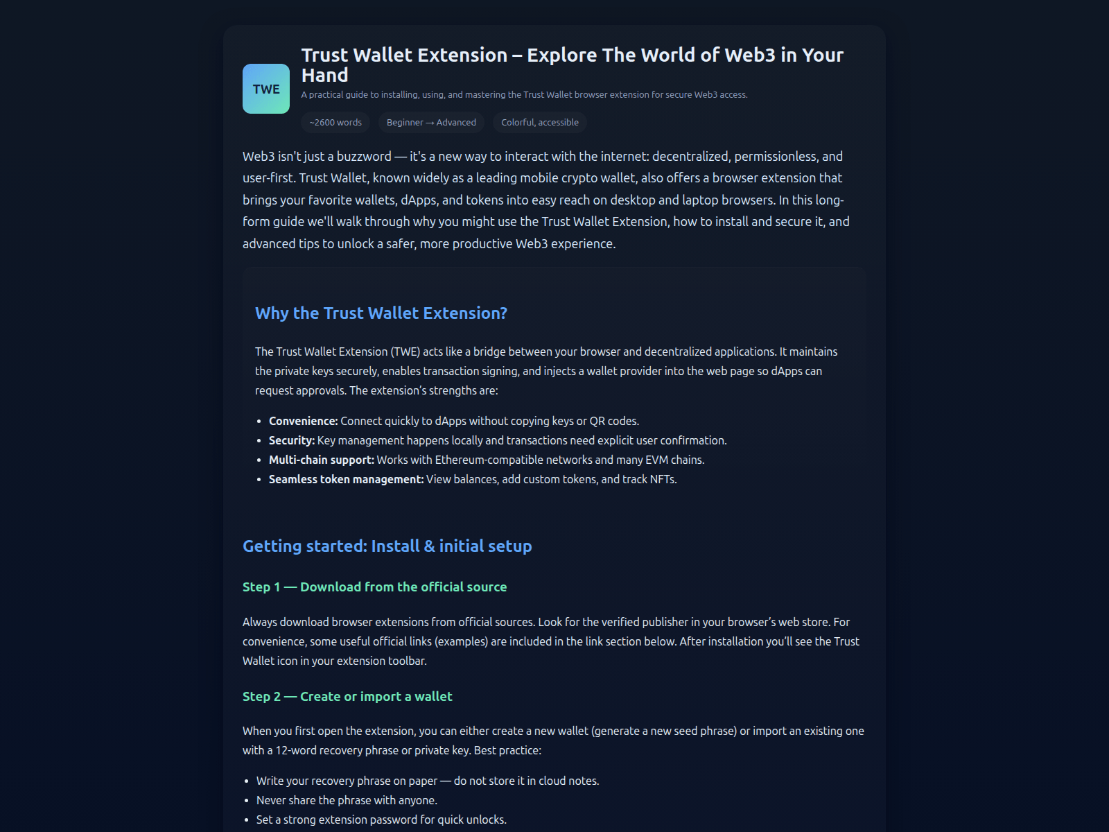 Screenshot of web3-trust-n.pages.dev
