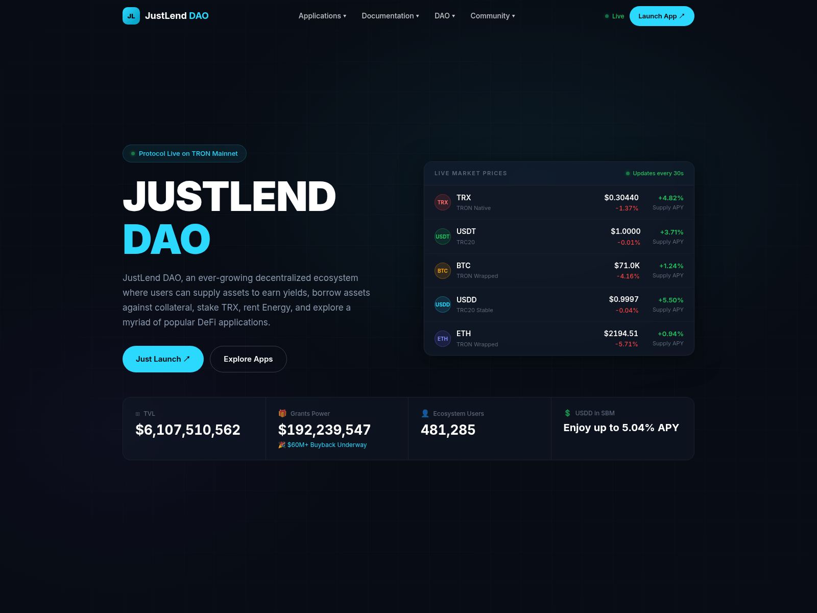 Screenshot of justlend-app.org