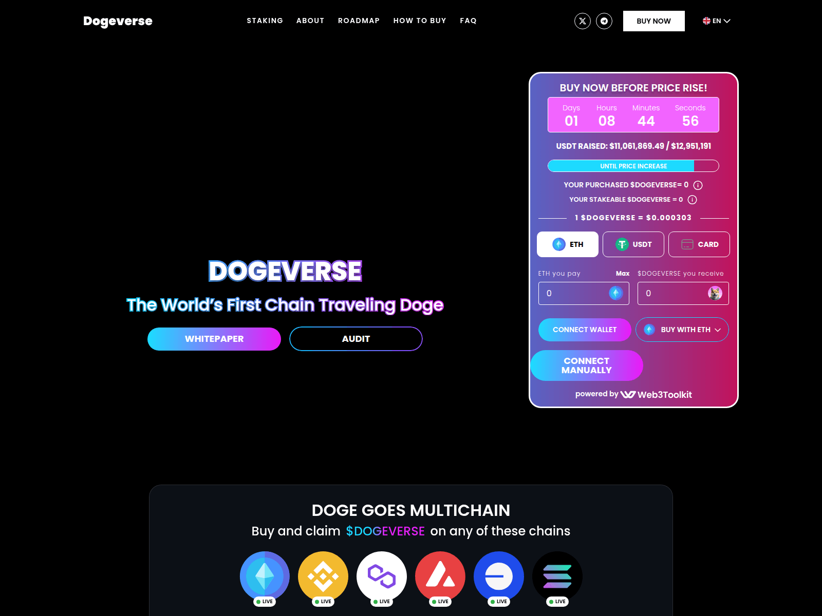 Screenshot of dogeverseclaimed.pages.dev