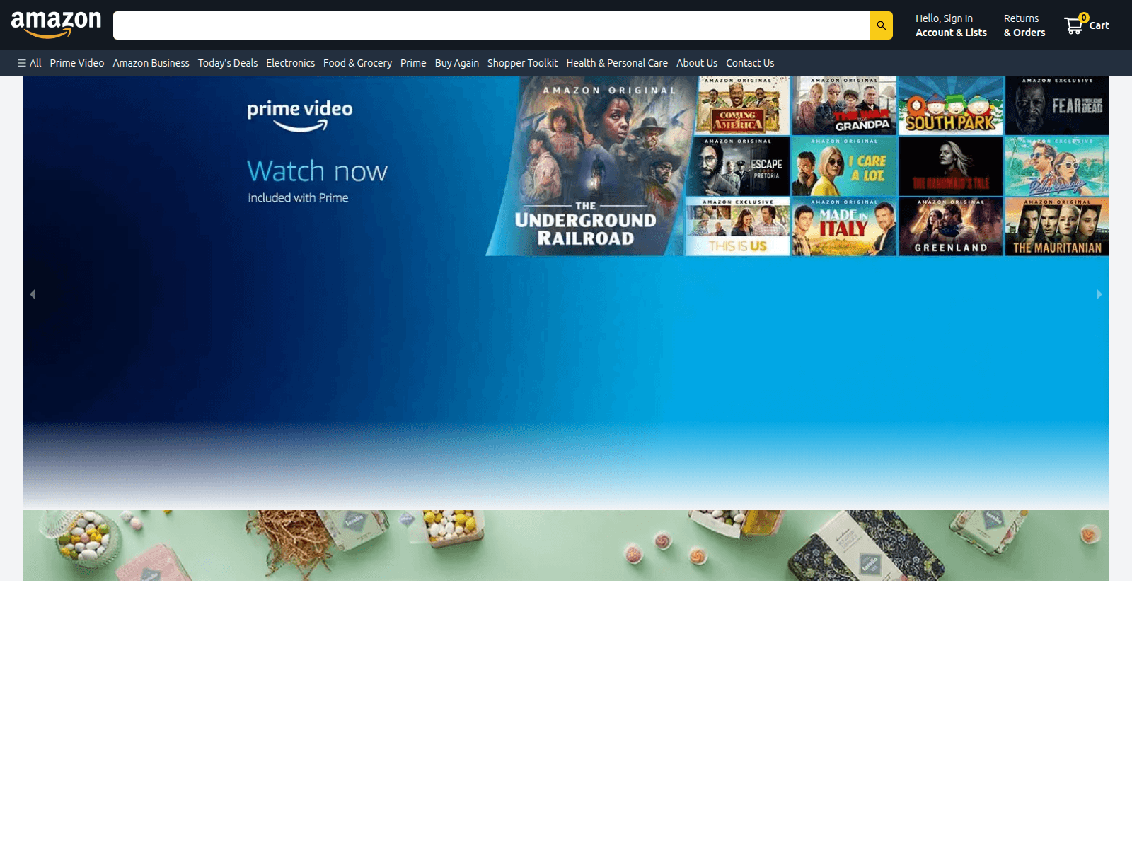 Screenshot of amazon-three-ecru.vercel.app