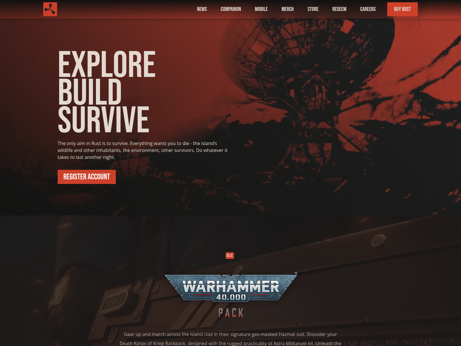 Screenshot of rust.plusfacepunch.com