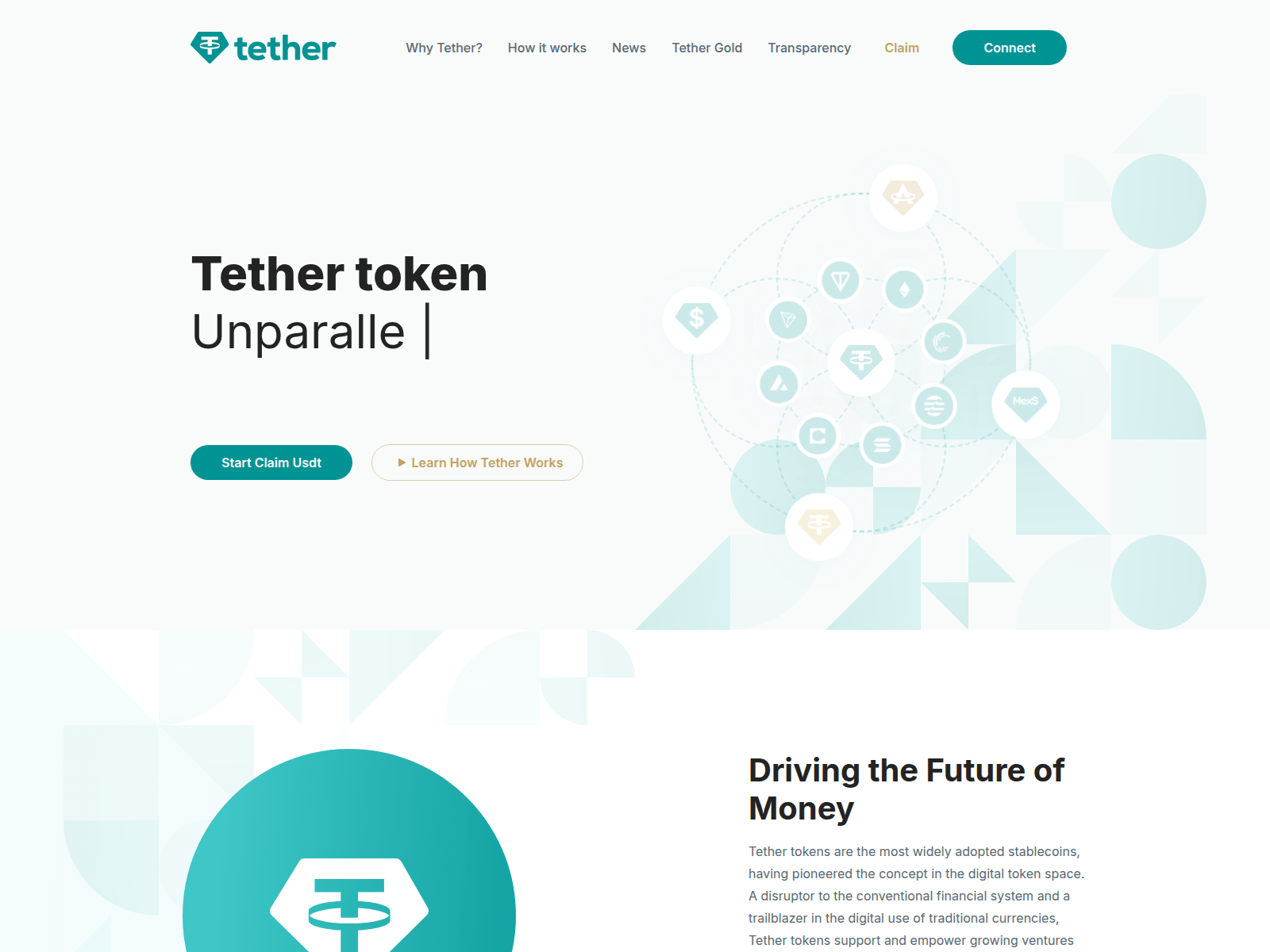 Screenshot of tether-claim.com