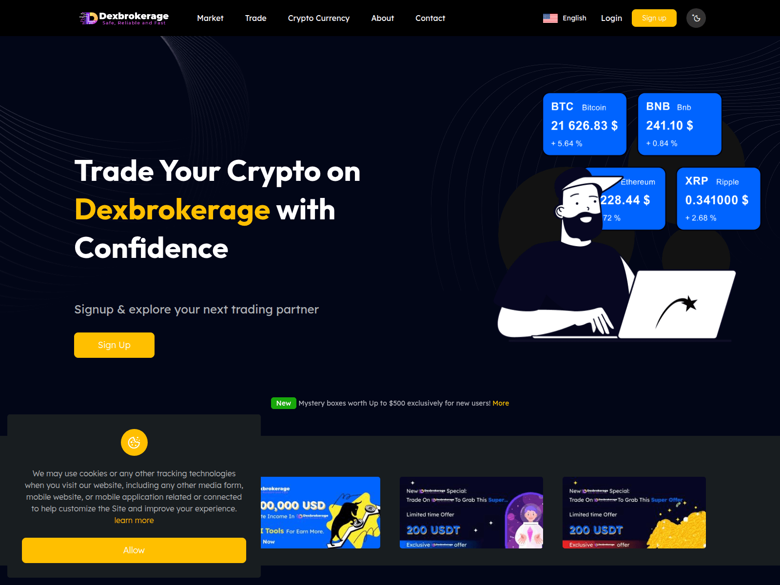 Screenshot of dexbrokerage.com