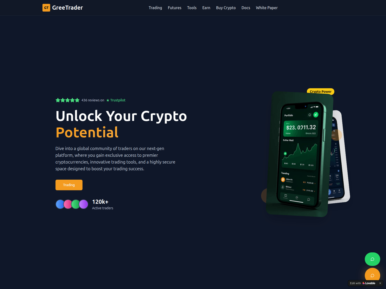 Screenshot of greetrader.com