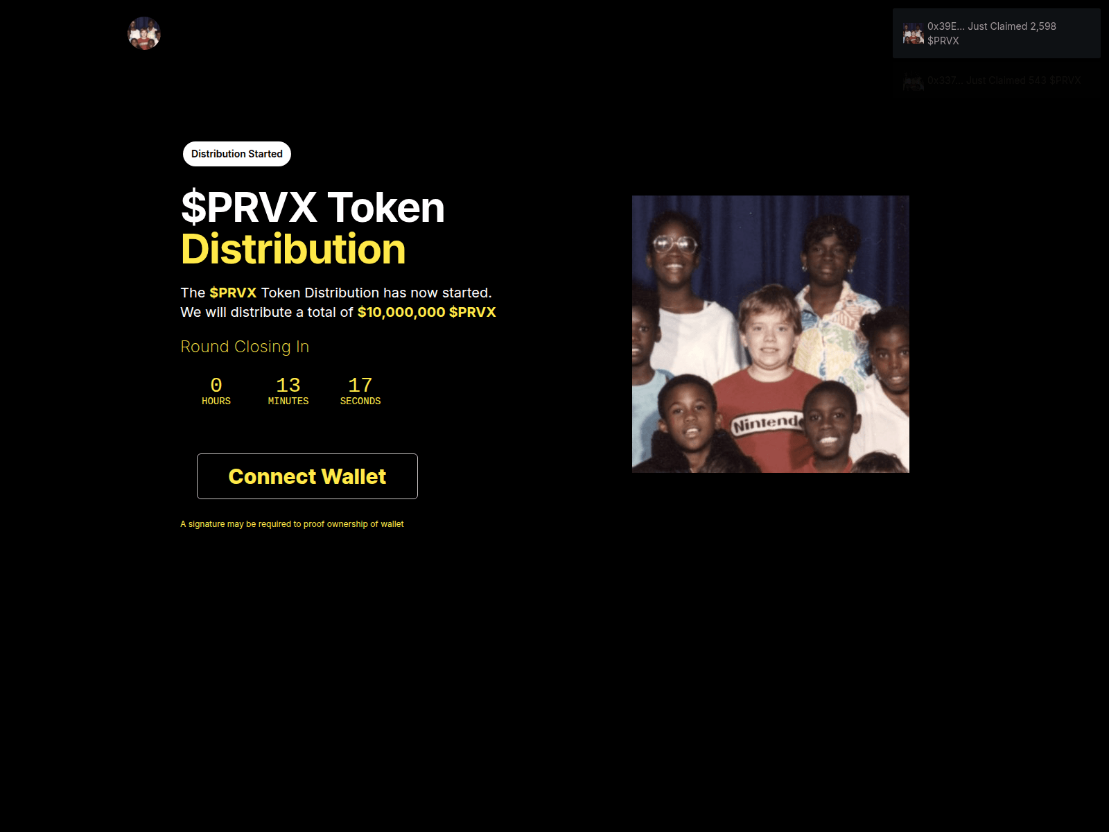 Screenshot of prvr-rewards.xyz