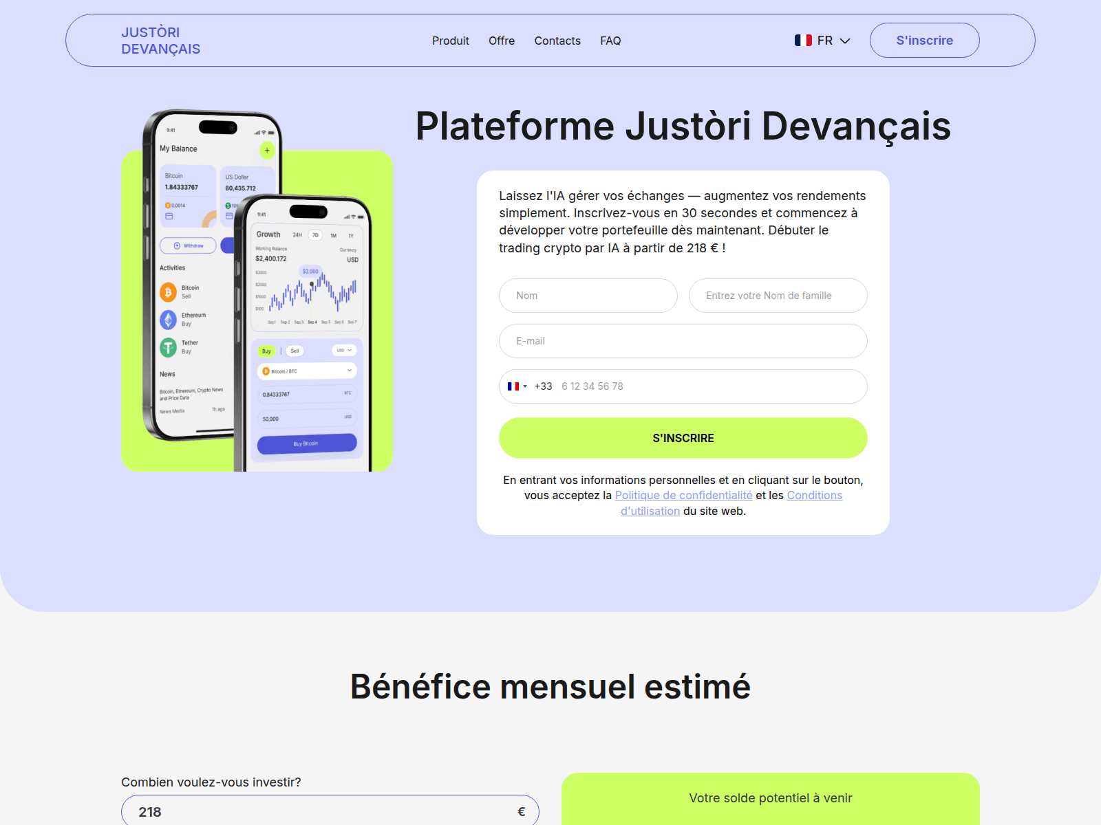 Screenshot of justori-devancais.com