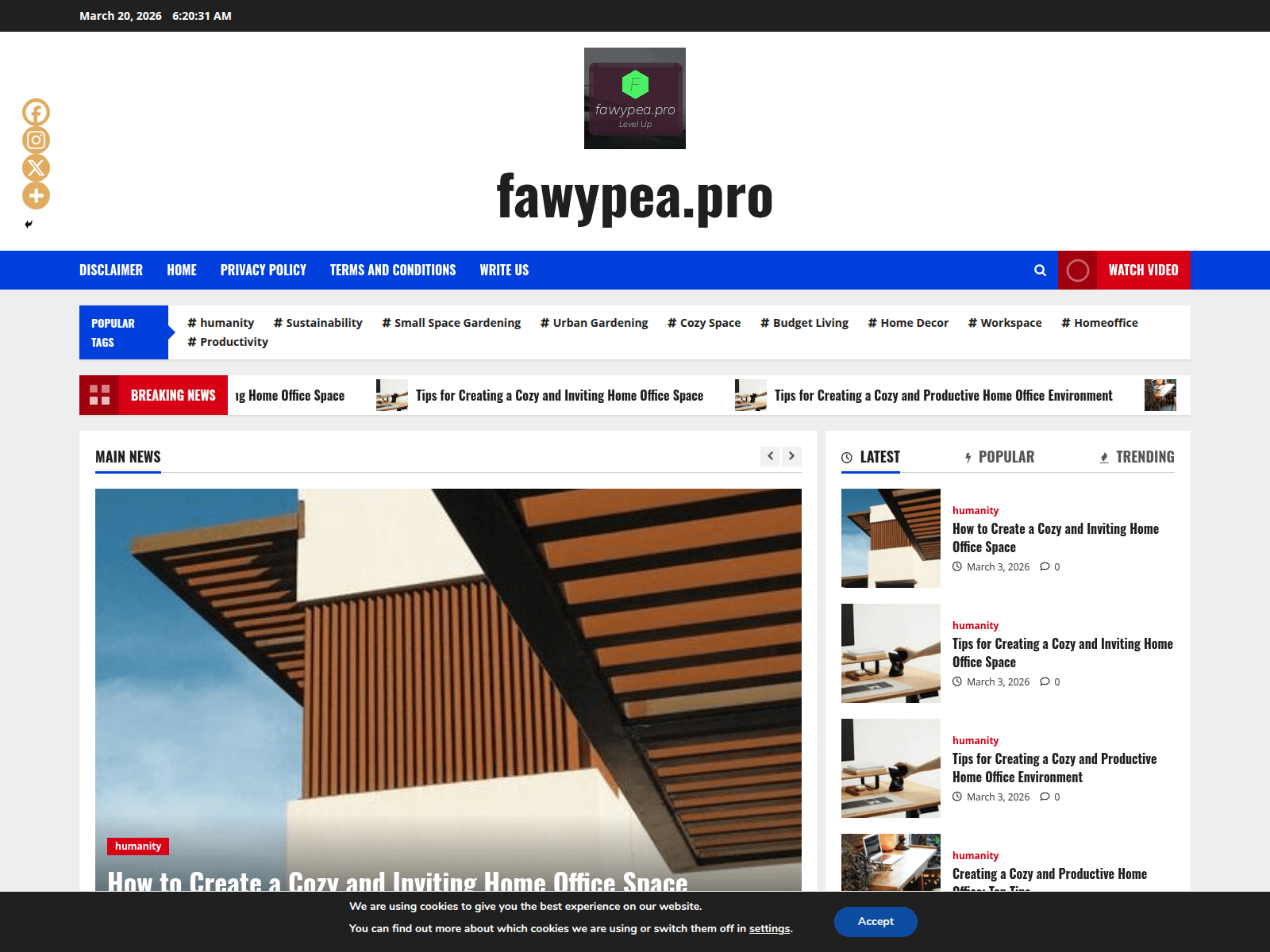 Screenshot of fawypea.pro