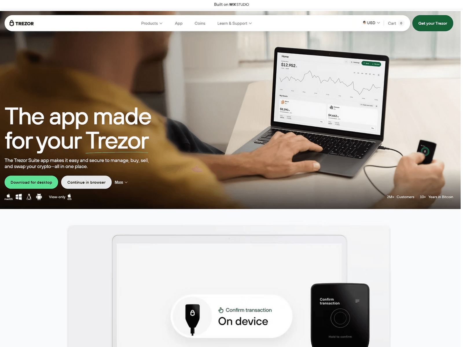 Screenshot of started-trezo.wixstudio.com